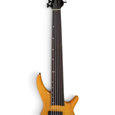 Custom Tornado Natural Finish 7 String Fretless Bass Humbucker Soapbar Pickups - Image 5