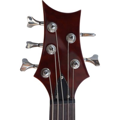 Custom Monarch Amber Burst Quilted Maple Top Kingfisher Rhonda 5 String Bass - Image 9
