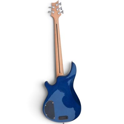 Custom Monarch Faded Blue Burst Quilted Maple Top Kingfisher Rhonda 5 String Bass - Image 4