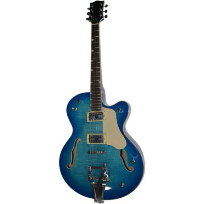 Custom Sovereign G5420T2 Brian Setzer Blue Flamed Maple Top Fhole Guitar Bigsby Tremolo Nashville - Image 2