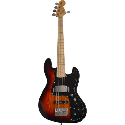 Custom Regent Sunburst Vintage 5 String Bass Marcus Miller Maple Fretboard - Image 2
