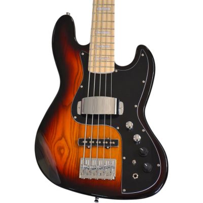 Custom Regent Sunburst Vintage 5 String Bass Marcus Miller Maple Fretboard