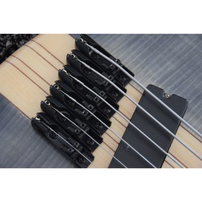 Custom Onyx Setius Gray Flamed Maple Bass Multi Scale Fanned Frets 6 String - Image 7