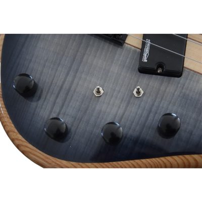 Custom Onyx Setius Gray Flamed Maple Bass Multi Scale Fanned Frets 6 String - Image 8