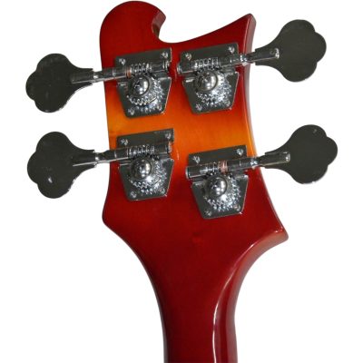 Custom Nova 4005V Fireglo 4 String Bass White Pickguard Left Handed - Image 2