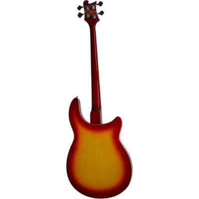 Custom Nova 4005V Fireglo 4 String Bass White Pickguard Left Handed - Image 6