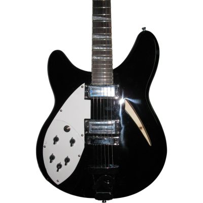 Custom Nova Slash Soundhole Jetglo Black 360 6 String Guitar Left Handed