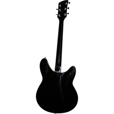 Custom Nova Slash Soundhole Jetglo Black 360 6 String Guitar Left Handed - Image 6