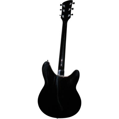 Custom Nova Slash Soundhole Jetglo Black 360 6 String Guitar Left Handed - Image 7