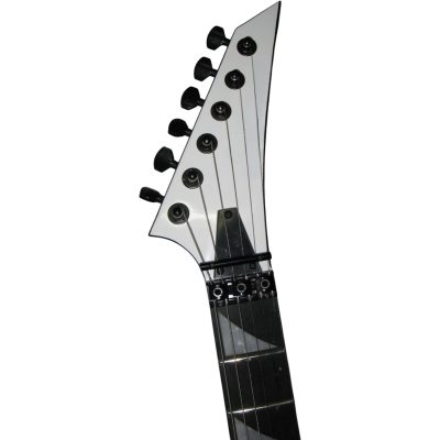 Custom Race Flying V Snow White With Black Bevels RR24 Electric Guitar Floyd Rose Tremolo Active Pickups - Image 4