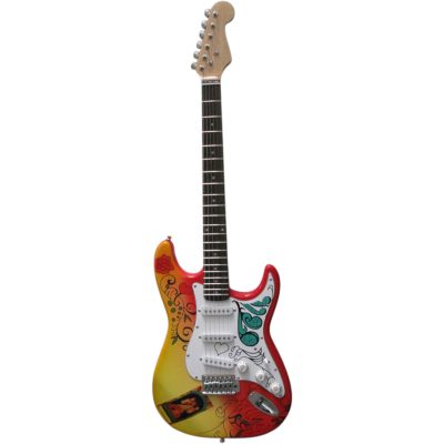 Custom Regent Hendrix Monterey Summer of Love Psychedelic Graphic Electric Guitar - Image 3
