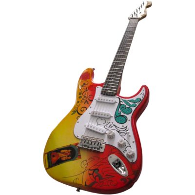 Custom Regent Hendrix Monterey Summer of Love Psychedelic Graphic Electric Guitar - Image 6