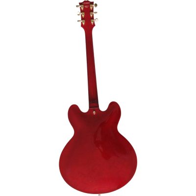 Custom Crown ES335 Trini Lopez Curly Red Flamed Maple Top 6 String Electric Guitar - Image 9
