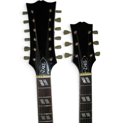 Custom Crown SG EDS1275 White Double Neck 12 6 String Electric Guitar - Image 3