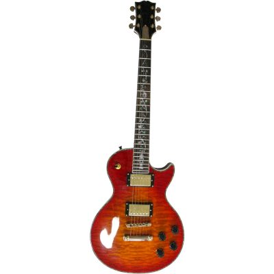 Custom Crown Don Ultima Heritage Cherry Sunburst Quilted Maple Top Electric Guitar - Image 2