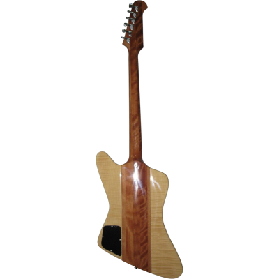 Custom Crown Firebird Natural Flame Maple Outer Body Wings Mahogany Walnut Neck Through Johnny Mini Humbuckers - Image 7