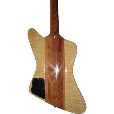 Custom Crown Firebird Natural Flame Maple Outer Body Wings Mahogany Walnut Neck Through Johnny Mini Humbuckers - Image 8