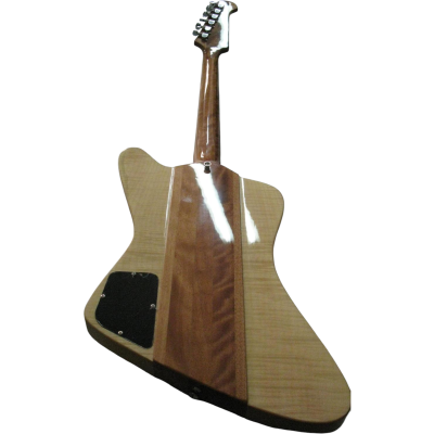 Custom Crown Firebird Natural Flame Maple Outer Body Wings Mahogany Walnut Neck Through Johnny Mini Humbuckers - Image 10