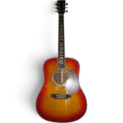 Custom Vertex D45 Vintage Sunburst Solid Spruce Top Acoustic Electric Guitar Fishman Pickups Personalized Inlays - Image 2