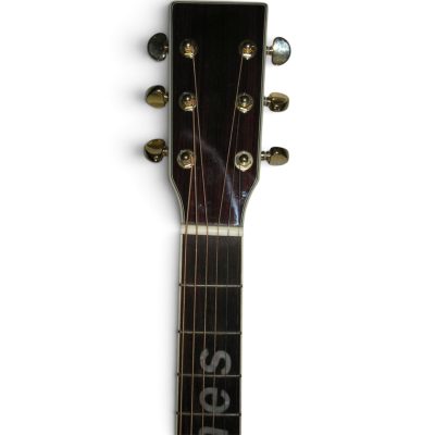 Custom Vertex D45 Vintage Sunburst Solid Spruce Top Acoustic Electric Guitar Fishman Pickups Personalized Inlays - Image 5