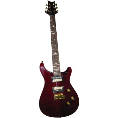 Custom Monarch Santana Red Wine Flamed Maple Top Finish Electric Guitar 24 Frets - Image 2