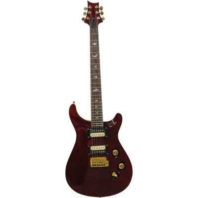 Custom Monarch Santana Red Wine Flamed Maple Top Finish Electric Guitar 24 Frets - Image 3