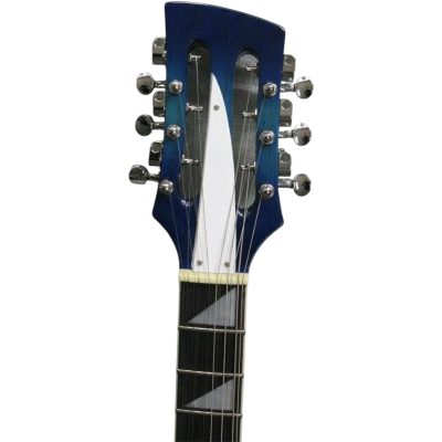 Custom Nova Slash Soundhole Blue Flamed Maple Top 360 George 12 String Guitar Left Handed 3 Pickups - Image 3