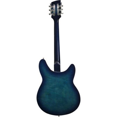 Custom Nova Slash Soundhole Blue Flamed Maple Top 360 George 12 String Guitar Left Handed 3 Pickups - Image 6