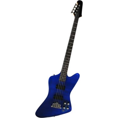 Custom Crown Translucent Blue Thunderbird Lucite Plexiglass 4 String Bass - Image 3