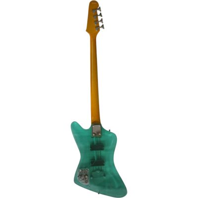 Custom Crown Translucent Green Thunderbird Lucite Plexiglass 4 String Bass - Image 3