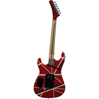 Custom Lazu Wolfgang Red Black White Stripes 5150 Red Floyd Rose Tremolo Guitar - Image 6