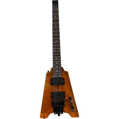 Custom Ametrine Lucite Dan Acrylic Orange Plexiglass Headless 6 String Guitar - Image 3