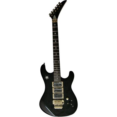 Custom Cinder Richie Sambora Jersey Star Black Guitar Rosewood Fretboard - Image 5