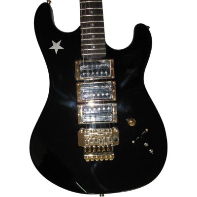 Custom Cinder Richie Sambora Jersey Star Black Guitar Rosewood Fretboard