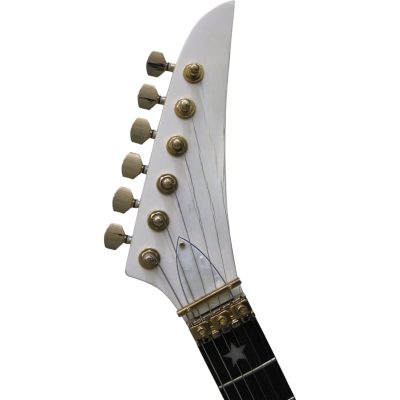 Custom Cinder Richie Sambora Jersey Star White Guitar Rosewood Fretboard - Image 4