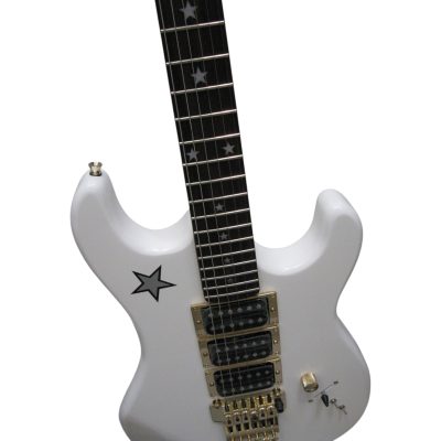 Custom Cinder Richie Sambora Jersey Star White Guitar Rosewood Fretboard - Image 6