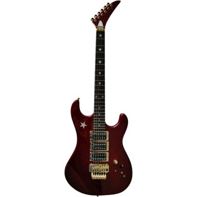 Custom Cinder Richie Sambora Jersey Star Alpine Candy Red Guitar Rosewood Fretboard - Image 8