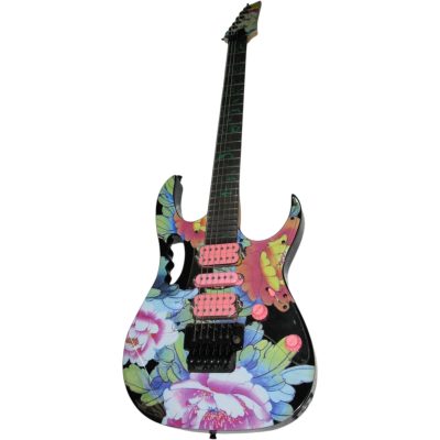 Custom Axis JEM77 Floral Pattern Electric Guitar - Image 3
