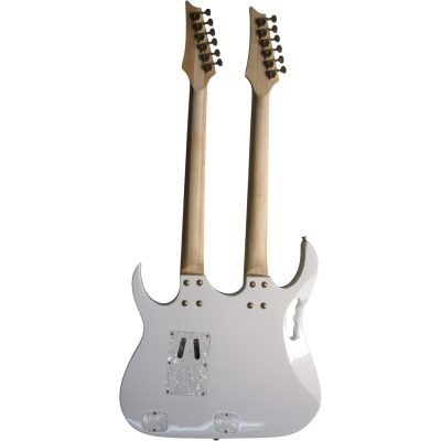 Custom Axis Steve Double Neck White Jem 6 and 6 String Floyd Rose Tremolo Guitar - Image 2