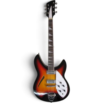 Custom Nova Vintage Sunburst 381 V69 Semi Hollow 6 String Electric Guitar - Image 5