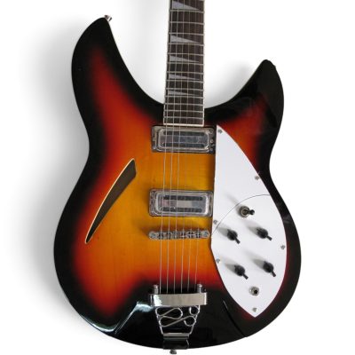 Custom Nova Vintage Sunburst 381 V69 Semi Hollow 6 String Electric Guitar