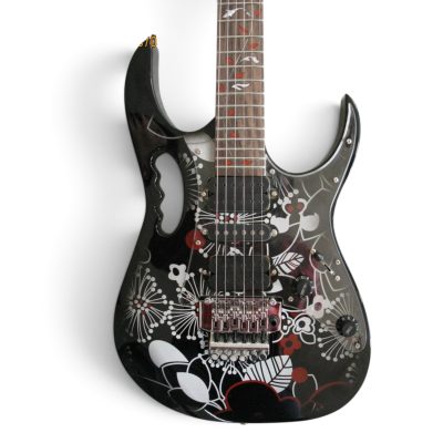 Custom Axis SVAI Floral Black Jem77 Tree of Life Inlay Guitar