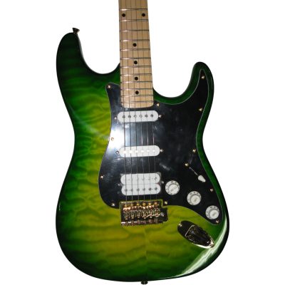 Custom Regent Stern Green Burst Quilted Maple Top Electric Guitar