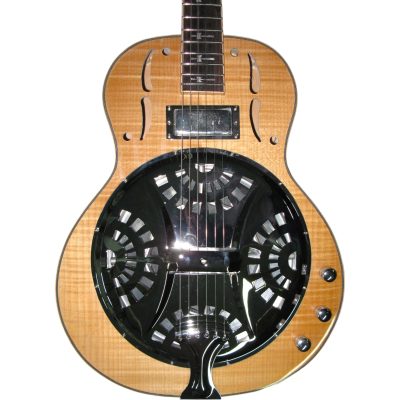 Custom Dobro Natural Flamed Maple Top Electric Guitar