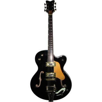 Custom Sovereign G6120 Falcon Black Finish Jazz Guitar Bigsby Tremolo - Image 5