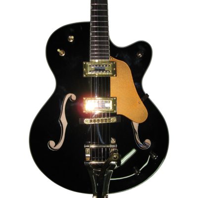 Custom Sovereign G6120 Falcon Black Finish Jazz Guitar Bigsby Tremolo