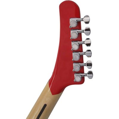 Custom Lazu Wolfgang Red Black White Stripes 5150 Red Tremolo Guitar - Image 7