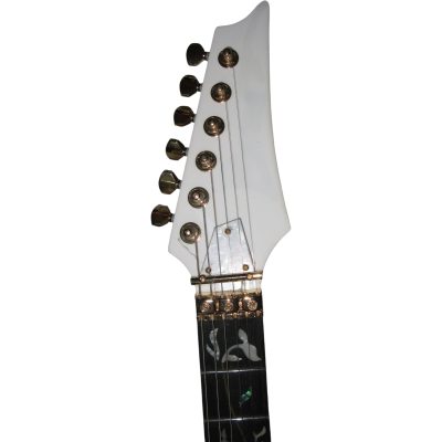 Custom Axis SVAI White Jem Floyd Rose Tremolo 6 String Electric Guitar - Image 4