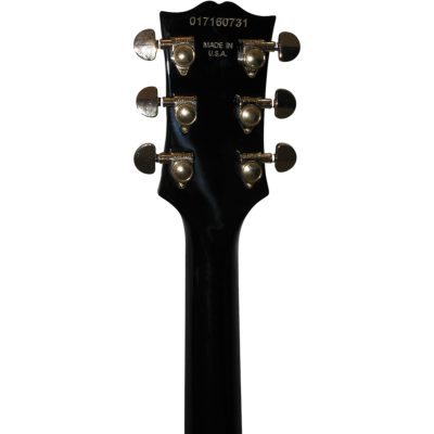 Custom Crown ES335 Trini Lopez Ebony Black 6 String Electric Guitar - Image 2
