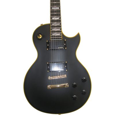Custom Obsidian Deluxe EC1000 Satin Black Eclipse Finish Electric Guitar